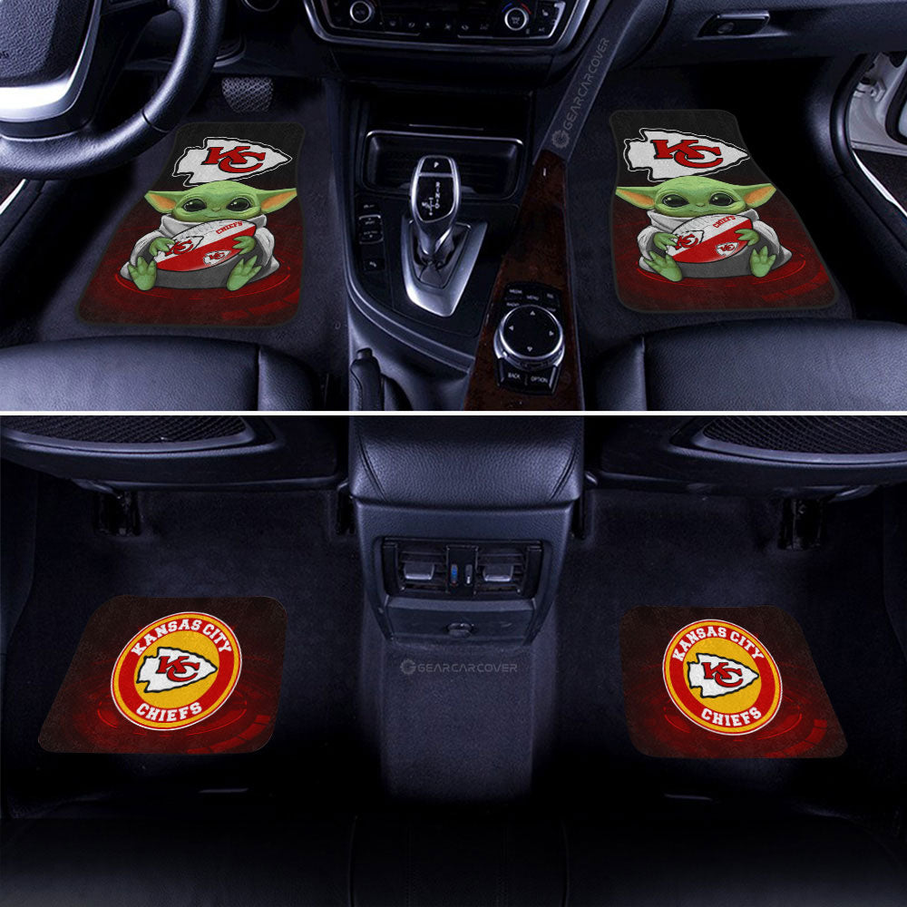 Kansas City Chiefs Car Floor Mats Baby Yoda Car Accessories For Fan - Gearcarcover - 2