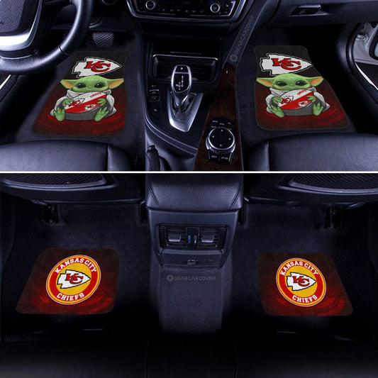 Kansas City Chiefs Car Floor Mats Baby Yoda Car Accessories For Fan - Gearcarcover - 2