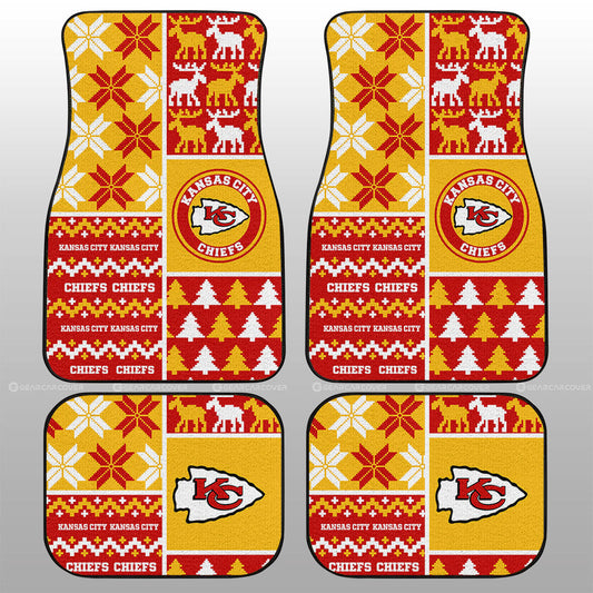 Kansas City Chiefs Car Floor Mats Custom Ugly Style Car Accessories - Gearcarcover - 1