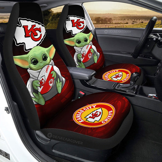 Kansas City Chiefs Car Seat Covers Baby Yoda Car Accessories For Fan - Gearcarcover - 2