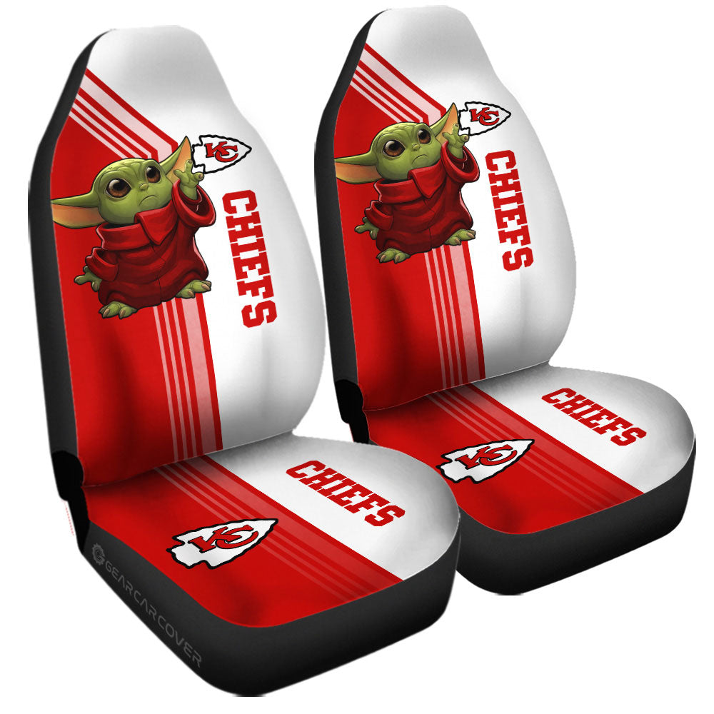 Kansas City Chiefs Car Seat Covers Baby Yoda Car Accessories - Gearcarcover - 3