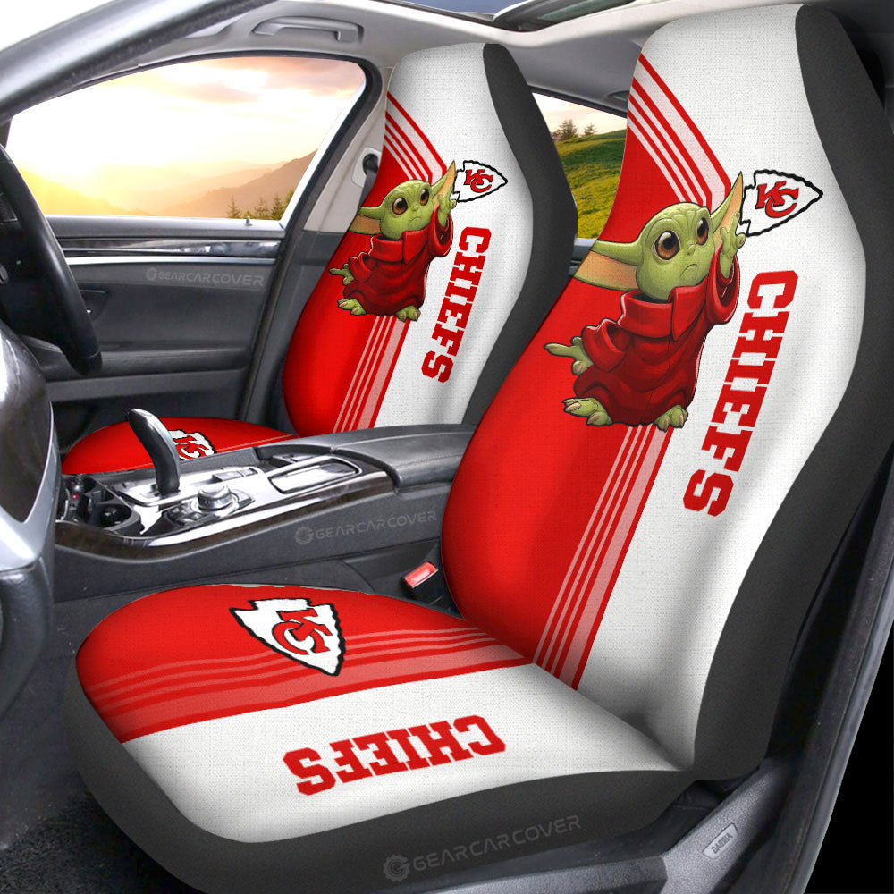 Kansas City Chiefs Car Seat Covers Baby Yoda Car Accessories - Gearcarcover - 1