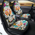 Kansas City Chiefs Car Seat Covers Custom Sugar Skull Car Accessories - Gearcarcover - 2