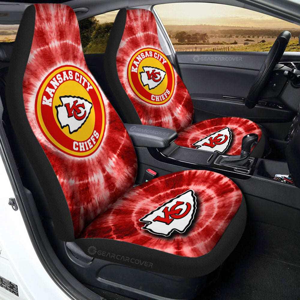 Kansas City Chiefs Car Seat Covers Custom Tie Dye Car Accessories - Gearcarcover - 2