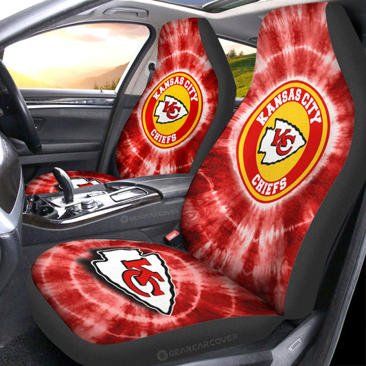 Kansas City Chiefs Car Seat Covers Custom Tie Dye Car Accessories - Gearcarcover - 1