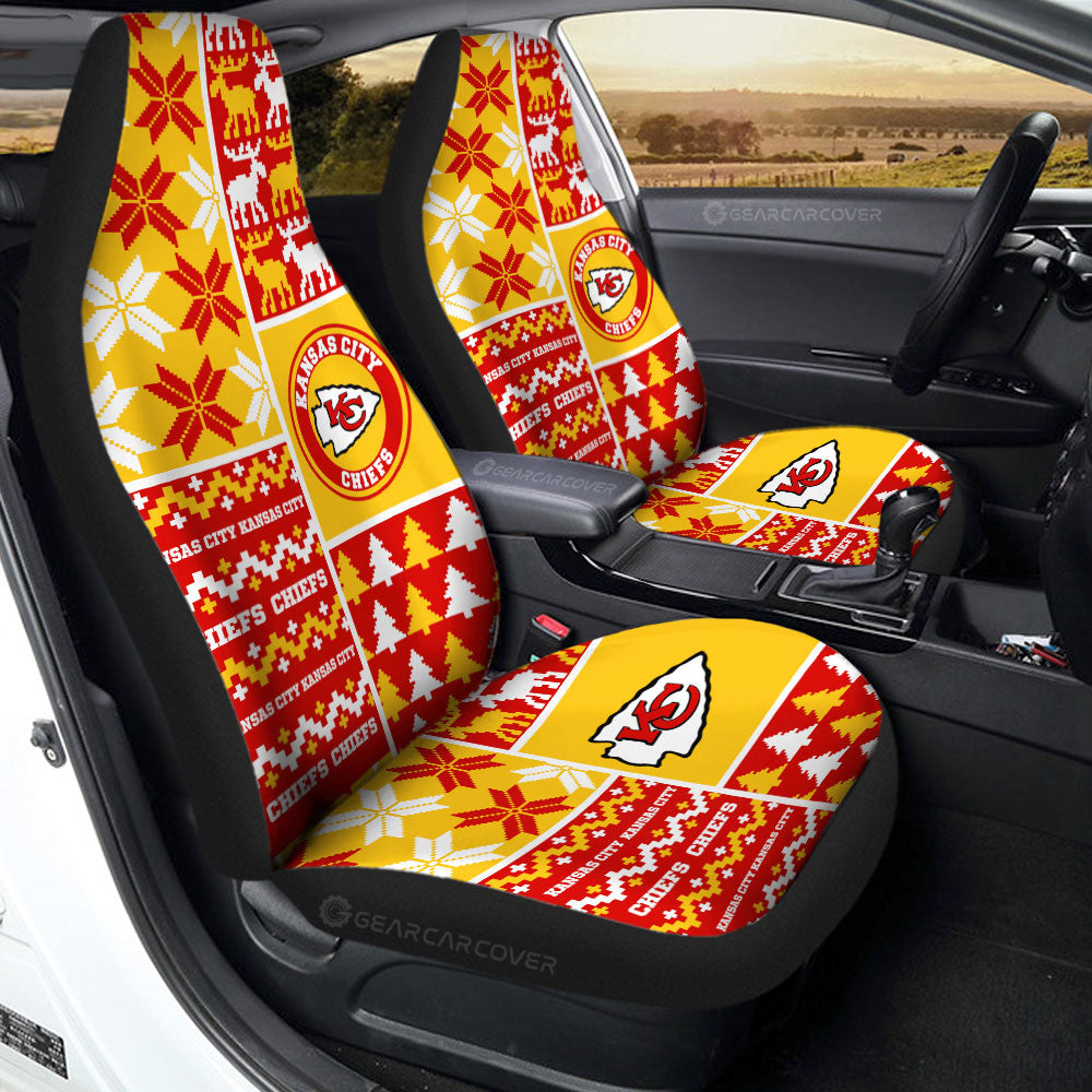 Kansas City Chiefs Car Seat Covers Custom Ugly Style Car Accessories - Gearcarcover - 2