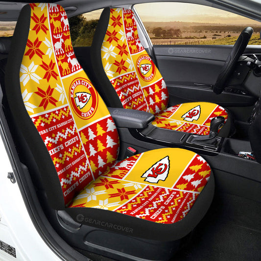Kansas City Chiefs Car Seat Covers Custom Ugly Style Car Accessories - Gearcarcover - 2