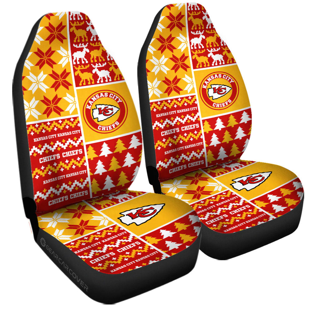 Kansas City Chiefs Car Seat Covers Custom Ugly Style Car Accessories - Gearcarcover - 3