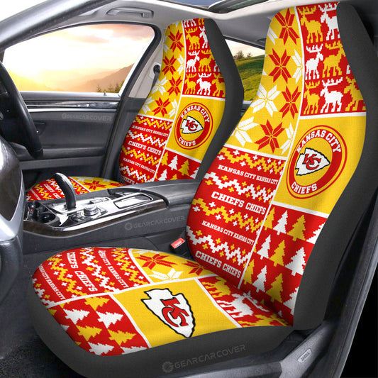 Kansas City Chiefs Car Seat Covers Custom Ugly Style Car Accessories - Gearcarcover - 1