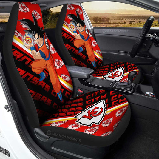 Kansas City Chiefs Car Seat Covers Goku Car Decorations For Fans - Gearcarcover - 1
