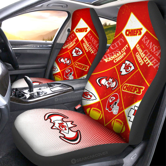 Kansas City Chiefs Car Seat Covers Sporty Team Collection - Gearcarcover - 1