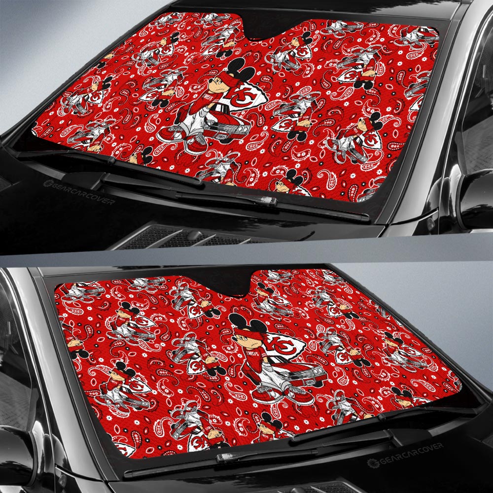 Kansas City Chiefs Car Sunshade Cartoon Theme Collection - Gearcarcover - 2