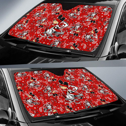Kansas City Chiefs Car Sunshade Cartoon Theme Collection - Gearcarcover - 2