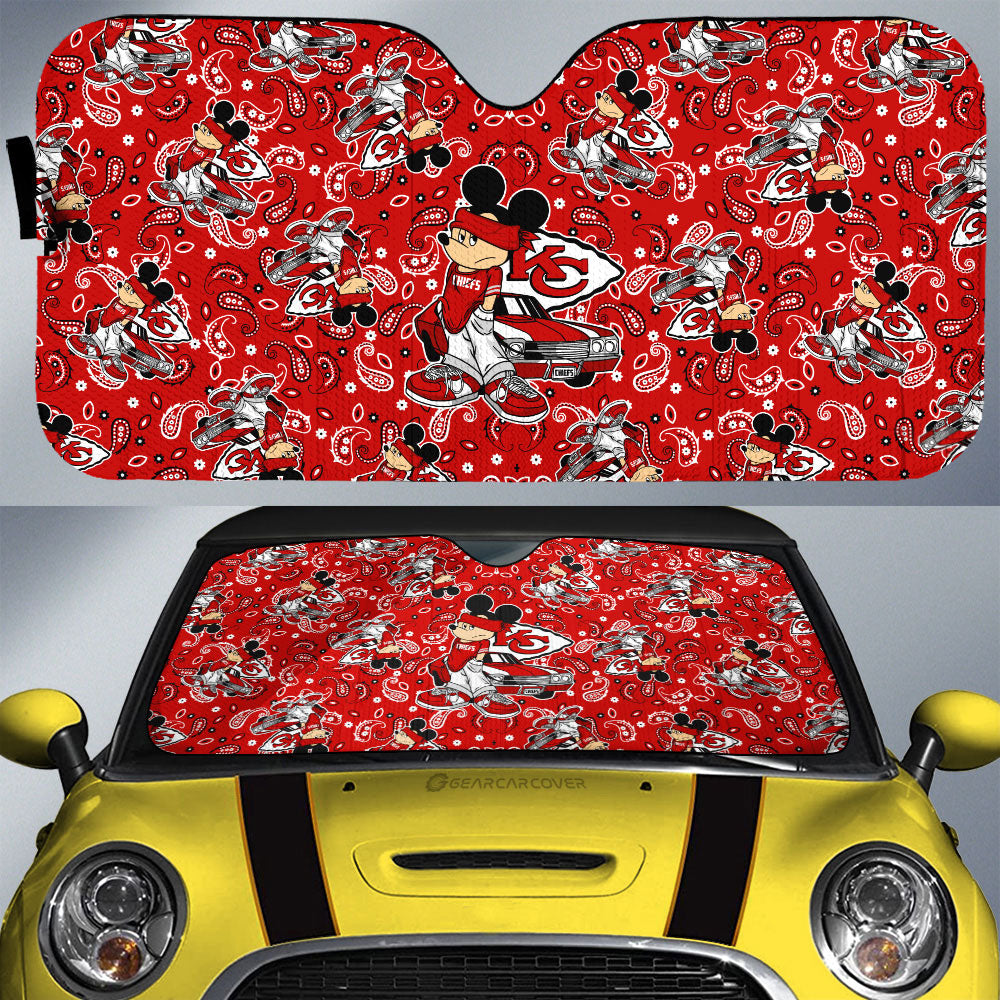 Kansas City Chiefs Car Sunshade Cartoon Theme Collection - Gearcarcover - 1