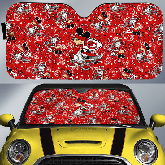Kansas City Chiefs Car Sunshade Cartoon Theme Collection - Gearcarcover - 1