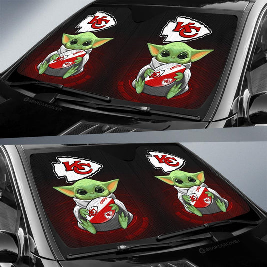Kansas City Chiefs Car Sunshade Custom Car Accessories For Fan - Gearcarcover - 2
