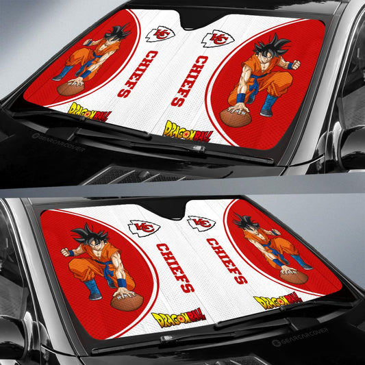 Kansas City Chiefs Car Sunshade Custom Car Accessories For Fans - Gearcarcover - 2