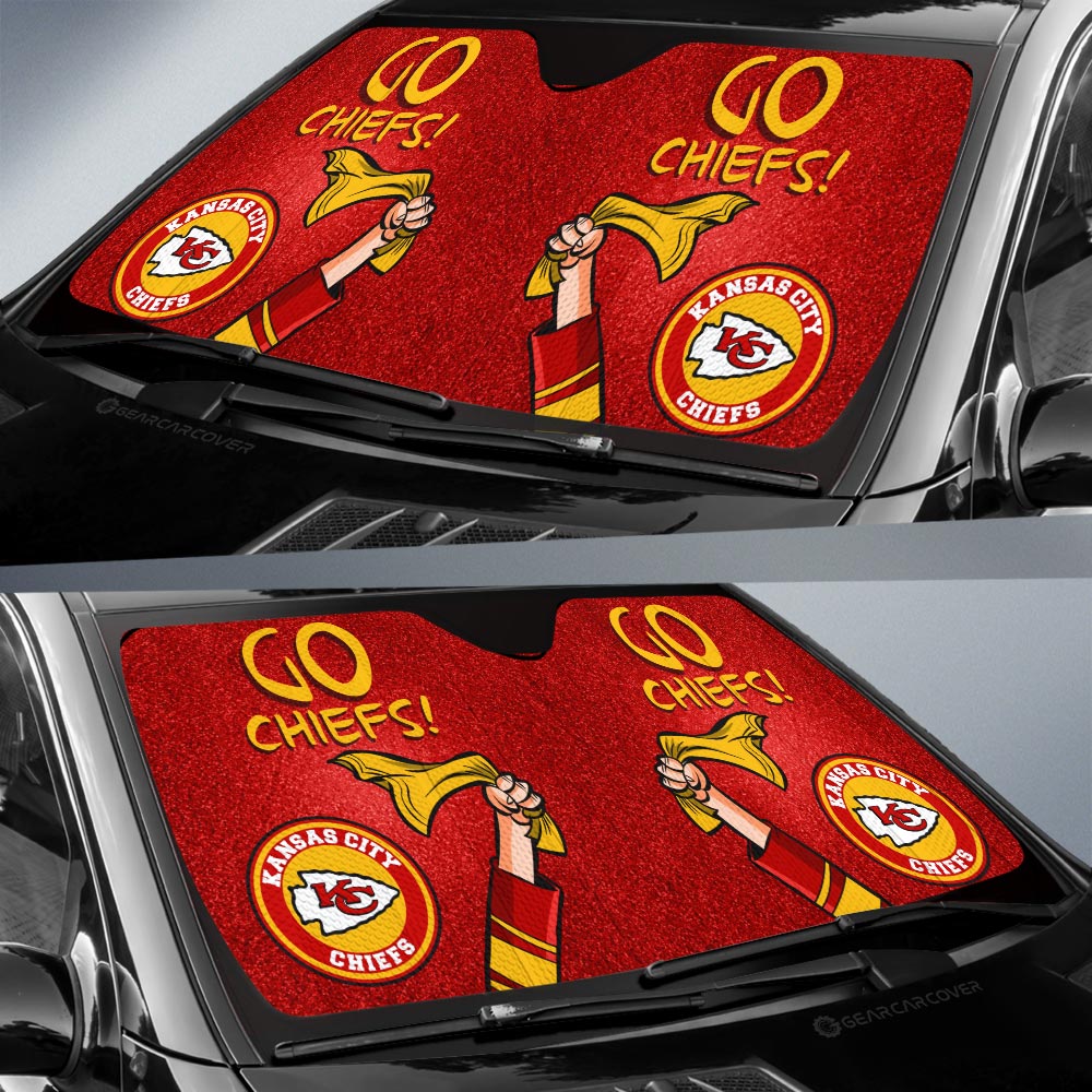 Kansas City Chiefs Car Sunshade Custom Car Accessories - Gearcarcover - 2