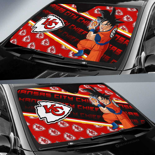Kansas City Chiefs Car Sunshade Custom Car Decorations For Fans - Gearcarcover - 2