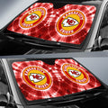 Kansas City Chiefs Car Sunshade Custom Tie Dye Car Accessories - Gearcarcover - 2