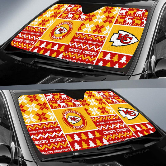 Kansas City Chiefs Car Sunshade Custom Ugly Style Car Accessories - Gearcarcover - 2