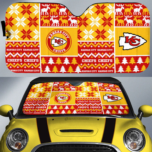 Kansas City Chiefs Car Sunshade Custom Ugly Style Car Accessories - Gearcarcover - 1