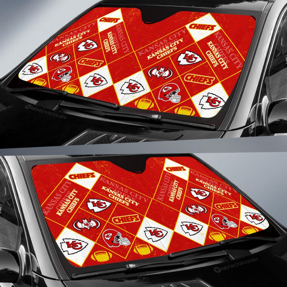 Kansas City Chiefs Car Sunshade Sporty Team Collection - Gearcarcover - 2