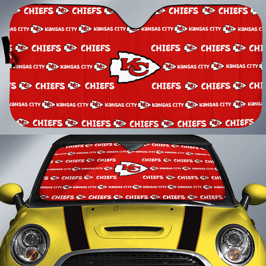 Kansas City Chiefs Car Sunshade Sporty Team Collection - Gearcarcover - 1
