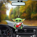 Kansas City Chiefs Ornament Baby Yoda Car Accessories - Gearcarcover - 3