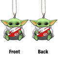 Kansas City Chiefs Ornament Baby Yoda Car Accessories - Gearcarcover - 4