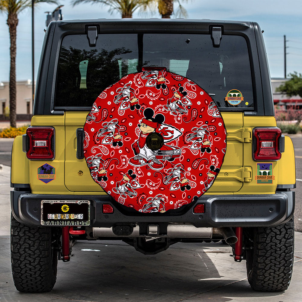 Kansas City Chiefs Spare Tire Covers Camera Hole Cartoon Theme Collection - Gearcarcover - 3