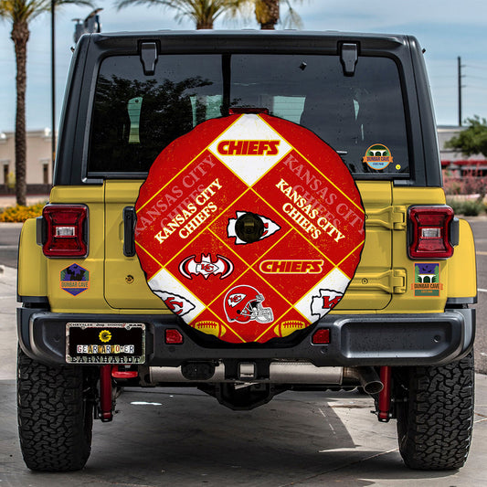 Kansas City Chiefs Spare Tire Covers Camera Hole Sporty Team Collection - Gearcarcover - 2