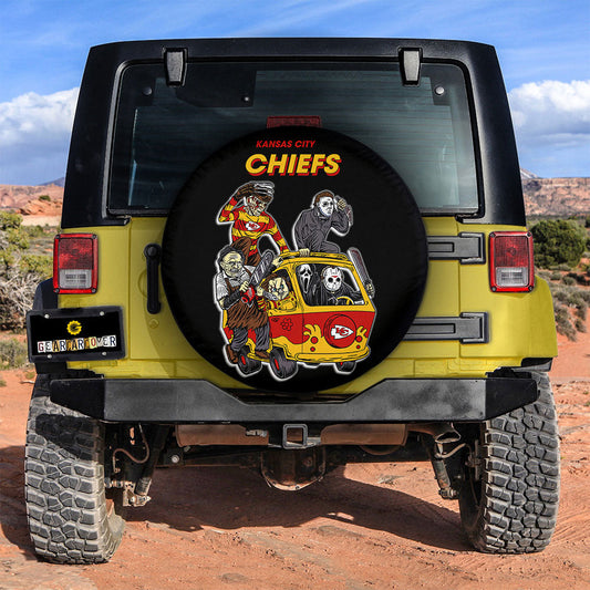 Kansas City Chiefs Spare Tire Covers Horror Characters Car Accessories - Gearcarcover - 2