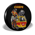 Kansas City Chiefs Spare Tire Covers Horror Characters Car Accessories - Gearcarcover - 3