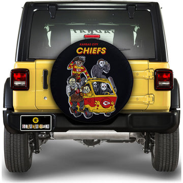 Kansas City Chiefs Spare Tire Covers Horror Characters Car Accessories - Gearcarcover - 1