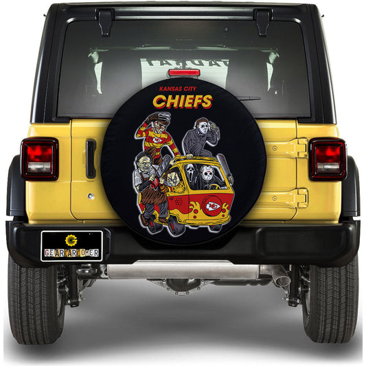 Kansas City Chiefs Spare Tire Covers Horror Characters Car Accessories - Gearcarcover - 1