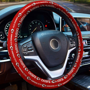 Kansas City Chiefs Steering Wheel Cover Sporty Team Collection - Gearcarcover - 1