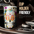 Kansas City Chiefs Tumbler Cup Custom Sugar Skull Car Accessories - Gearcarcover - 3