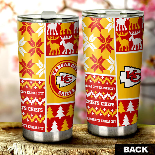 Kansas City Chiefs Tumbler Cup Custom Ugly Style Car Accessories - Gearcarcover - 2