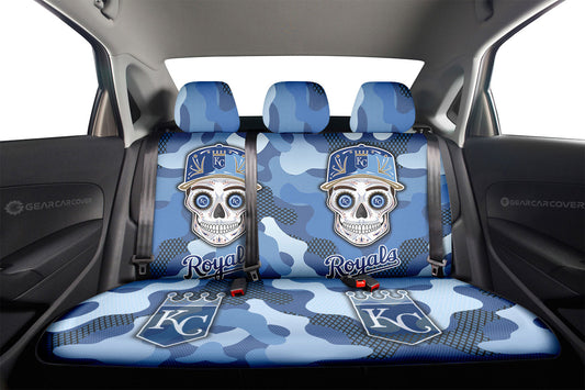 Kansas City Royals Car Back Seat Covers Skull Theme Collection - Gearcarcover - 2