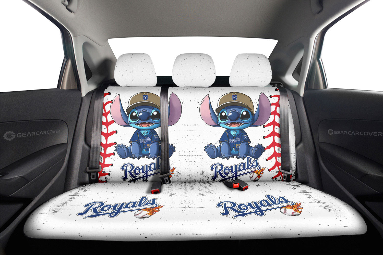Kansas City Royals Car Back Seat Covers Stitch Theme Collection - Gearcarcover - 2