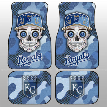 Kansas City Royals Car Floor Mats Skull Theme Collection - Gearcarcover - 1