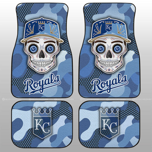 Kansas City Royals Car Floor Mats Skull Theme Collection - Gearcarcover - 1