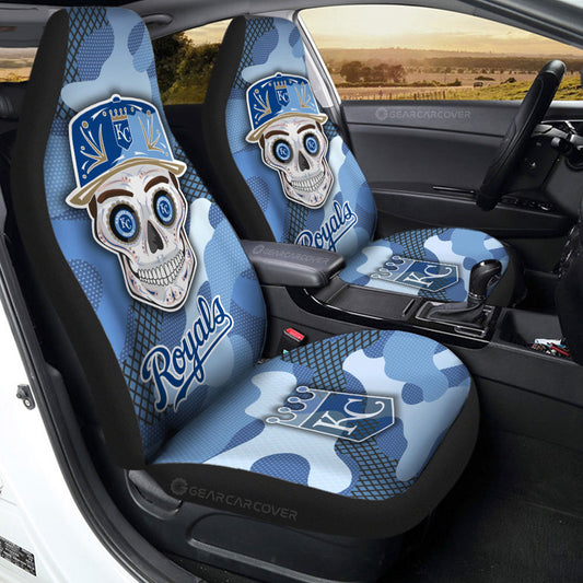Kansas City Royals Car Seat Covers Skull Theme Collection - Gearcarcover - 2
