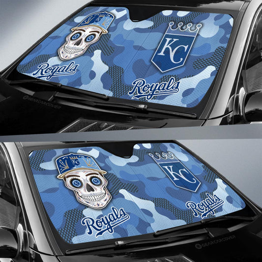 Kansas City Royals Car Sunshade Skull Theme Collection - Gearcarcover - 2