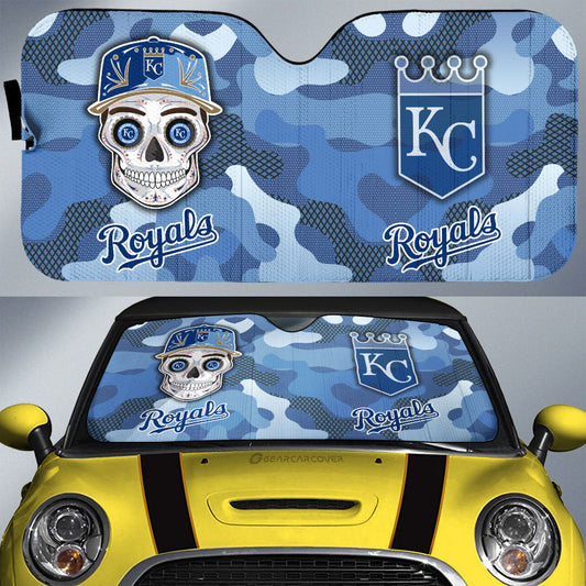Kansas City Royals Car Sunshade Skull Theme Collection - Gearcarcover - 1
