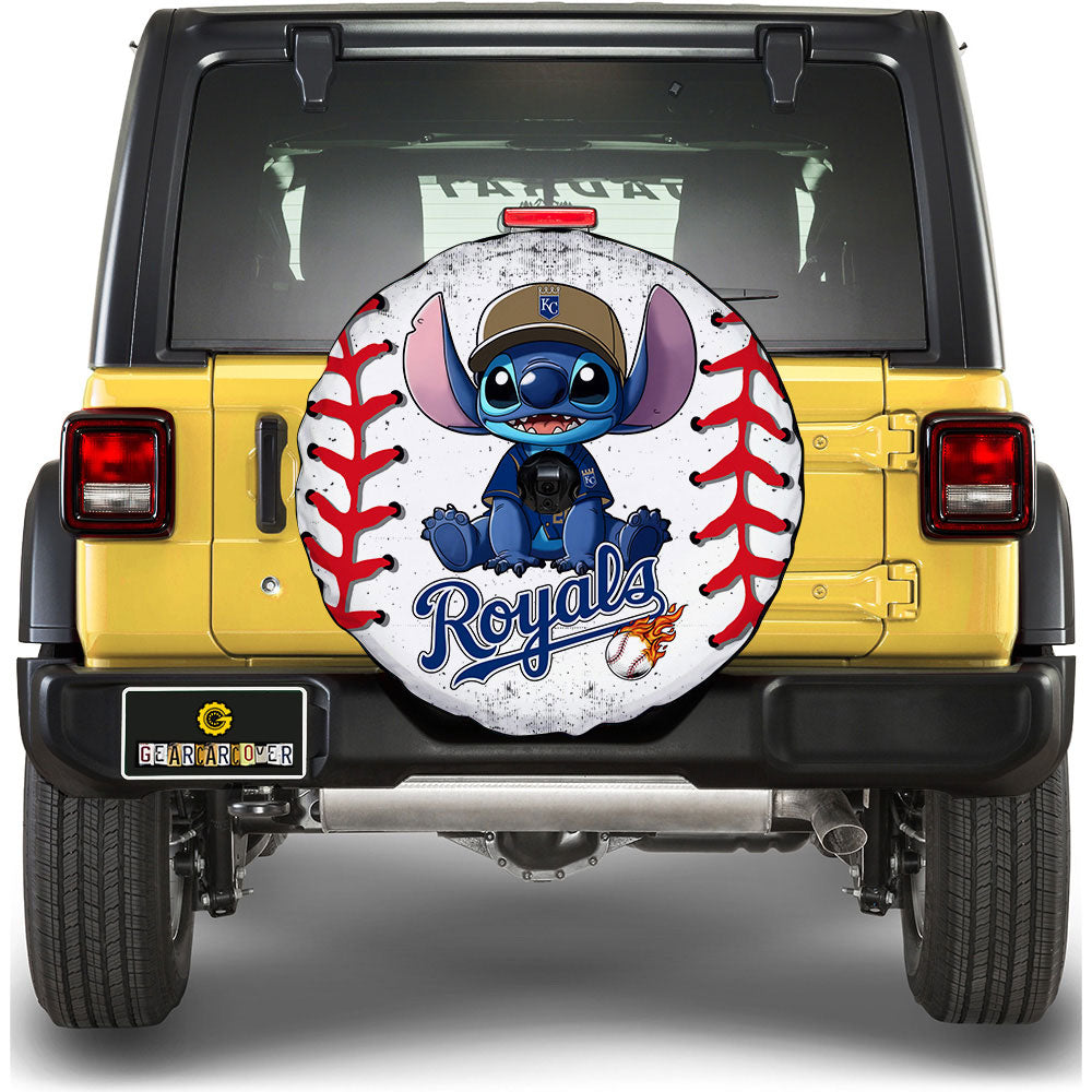 Kansas City Royals Spare Tire Covers Camera Hole Stitch Theme Collection - Gearcarcover - 1