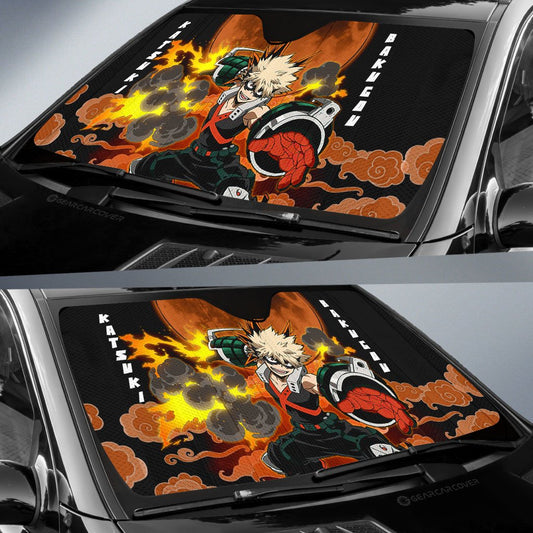 Katsuki Bakugo Car Sunshade Custom Car Accessories - Gearcarcover - 2