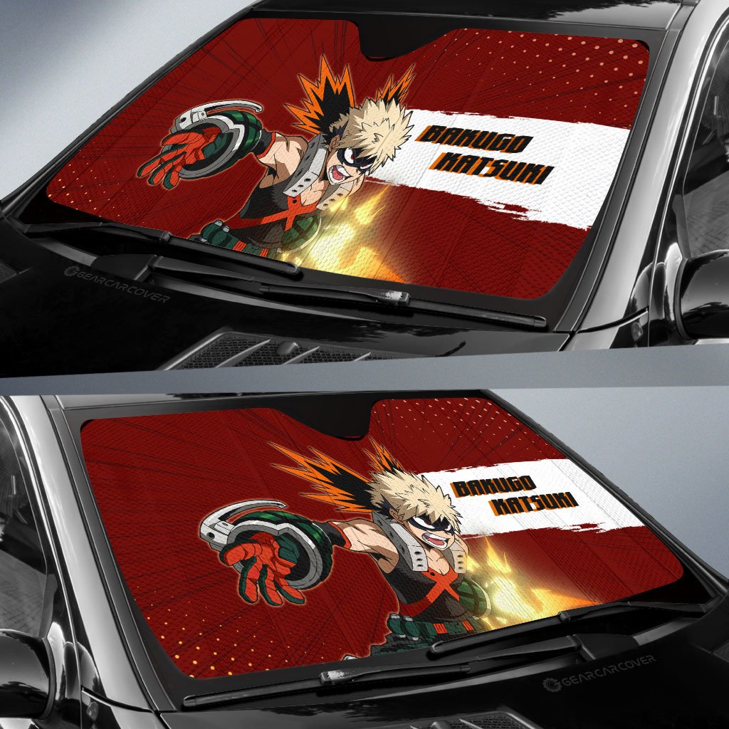 Katsuki Bakugo Car Sunshade Custom For Fans - Gearcarcover - 2