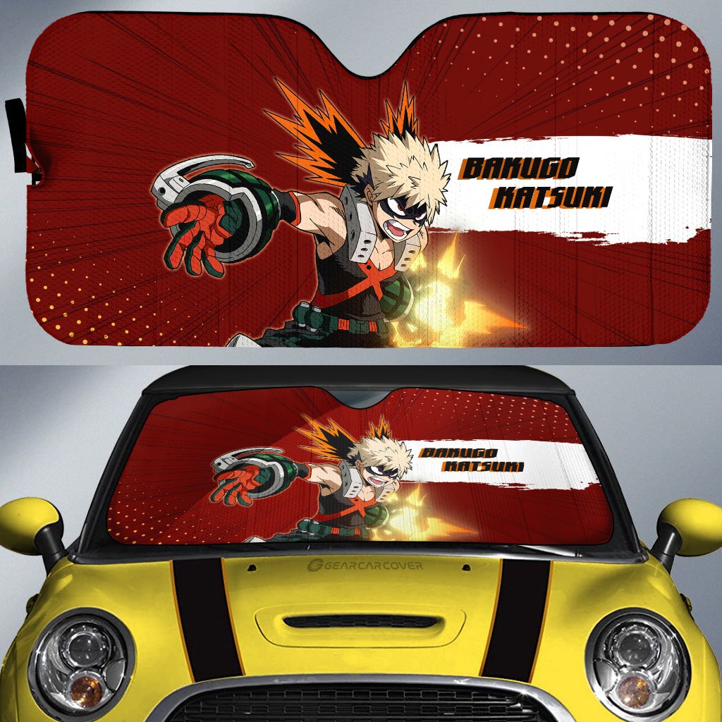 Katsuki Bakugo Car Sunshade Custom For Fans - Gearcarcover - 1